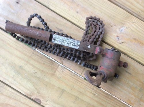 Vintage Mighty Midget Puller, Coffing Hoist Co. 500lbs cap.serial no.MA2762