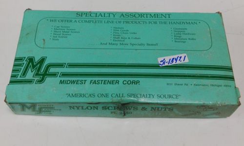 MIDWEST FASTENER NYLON SCREW &amp; NUTS PL 2450 PARTIAL BOX NIB