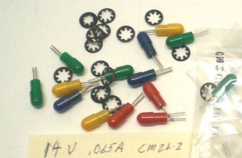 19 peanut ultra miniature indicator lights 14v chicago mini.#cm26-2, made in usa for sale