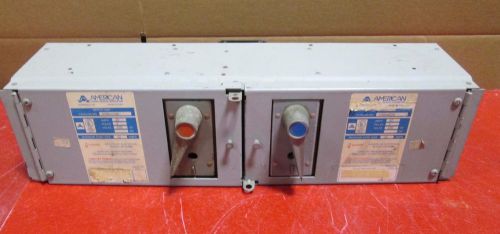 American 60 amp QMQB6636R Fusible Panel Board Switch FPBS Twin 600 VAC 3 pole