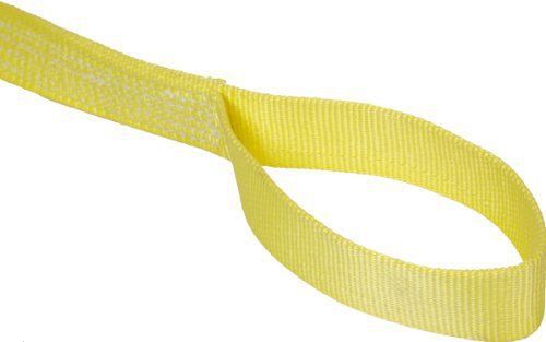 Mazzella EE2-902 Nylon Web Sling, Eye-and-Eye, Yellow, 2 Ply, 4 Length, 2&#034; 10&#034;