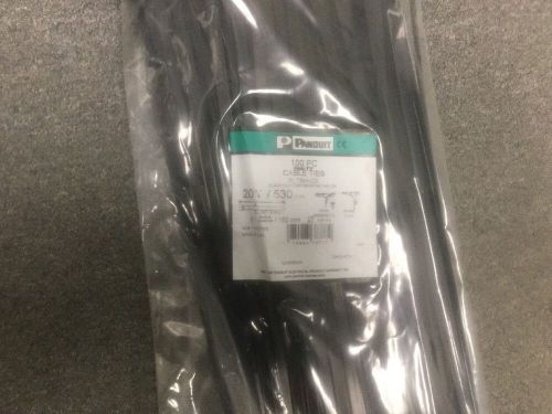 100 Panduit PLT6H-C0 Pan-Ty Cable Ties 20-7/8&#034; Length Weather Resistant b250