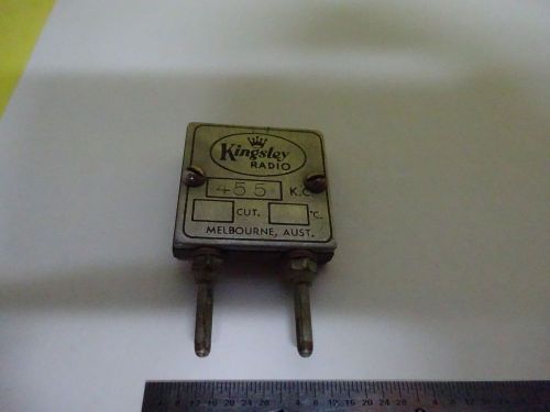 ANTIQUE QUARTZ RADIO CRYSTAL KINGSLEY AUSTRALIA FREQUENCY CONTROL #W7-36