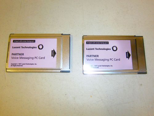 LOT OF 2 AVAYA PARTNER VOICE MESSAGING PC CARDS,108253709, 108506080