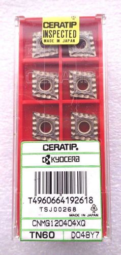 LOT OF 10 KYOCERA CERATIP CNMG120404XQ CNMG431XQ TN60 CERMET INSERTS