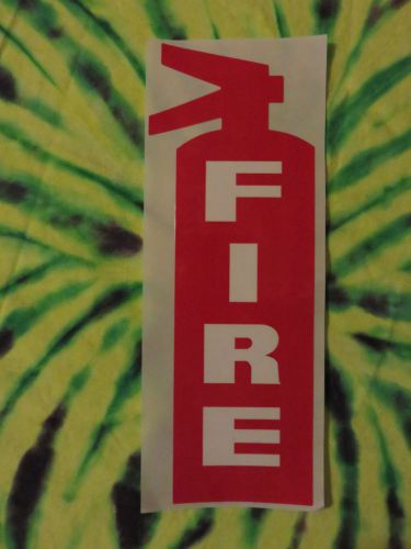 ADHISIVE DESIGNER DIECUT FIRE EXTINGUISHER SIGN (3&#034; X 8 1/2&#034;)