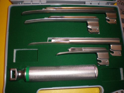 Miller Fiber Optic Laryngoscope Set With 4 Blades and C Size Handle