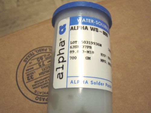 Solder Paste water soluble SMT rework 63sn/37pb 1 lb 8 oz ALPHA ws-809 free ship