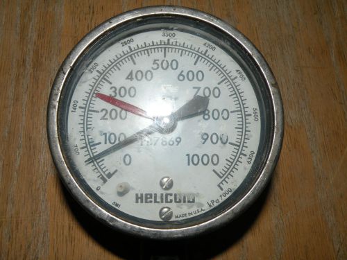 Helicoid pb7869 3-1/2 1000 psi pressure gauge for sale