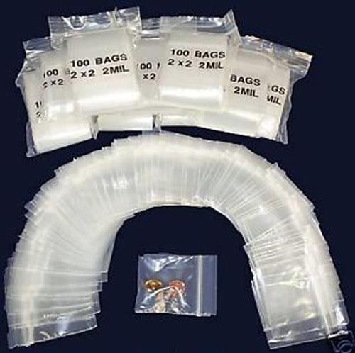 1000 ZIPPER BAG PLASTIC BAGGIES ZIPLOCK 2&#034;X 2&#034;