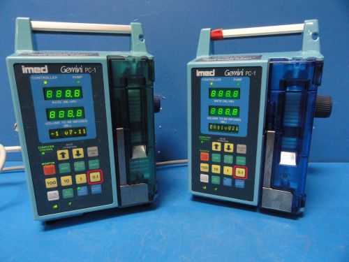 2 x Imed Alaris Model 1310 Gemini PC-1 Volumetric Infusion Pump/Controller(9184)