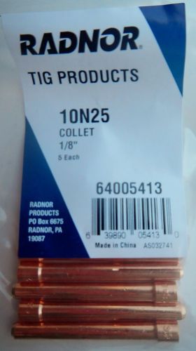 Radnor 64005413 10N25 1/8&#034; 10N Series TIG Collet 5pk