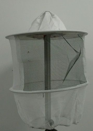 Beekeeping Veil With Hat White round top w/ elastic under arm straps