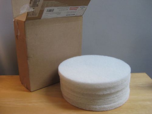 5 13 INCH WHITE POLISH FLOOR MAINTENANCE PADS VIRGINIA ABRASIVES 416-50137 NEW