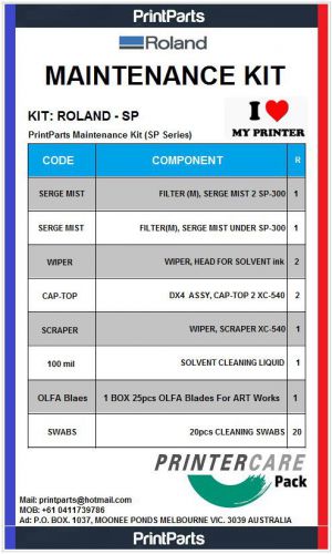 Cleaning and maintenance kit for roland sp300-540 + olfa cuting blade art works for sale