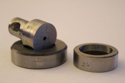 PUNCH DIE DI ACRO DIACRO ROPER WHITNEY 1.25 &#034; ROUND PUNCH SET PRESS 1-1/4&#034;