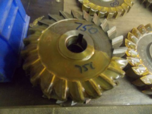 5.0&#034; Diameter HSS .750&#034; Slitting Side Milling Cutter 1.0&#034; Arbor