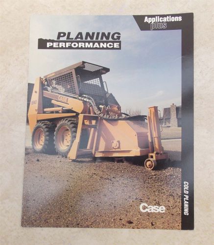 Vintage 1991 CASE SKID STEER LOADER Brochure Cold Planing