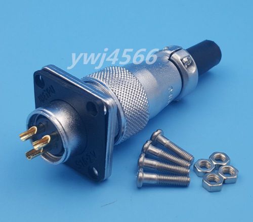 1PCS WS16-3Pin Metal Aviation Panel Mounting Connectors With Plastic Hose