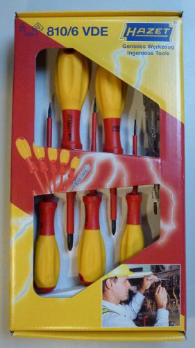 Hazet 810 VDE --- Insulated --- six screwdriver set --- With Tester---USA Seller