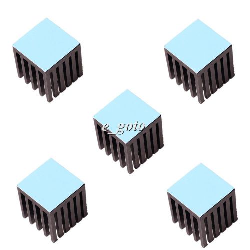 5pcs IC Heat sink Aluminum 22X22X25MM 22*22*25MM Cooling Fin 3M8810 ADHESIVE