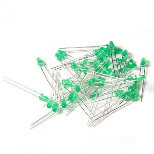 100pcs LED 3mm Light Emitting Diode Green Color Green Light Super Bright GSE