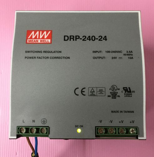 MW MEAN WELL DR-240-24 SWITCHING REGULATION POWER FACTOR CORRECTION