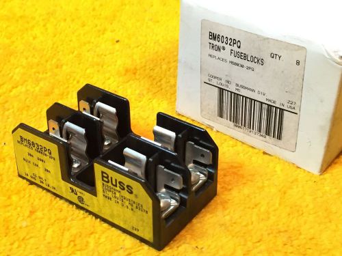 ***NEW*** BUSS BUSSMAN BM6032PQ 30 AMP 600 VOLT 2-POLE FUSE HOLDER BLOCK