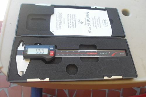 marcal 6&#034; 150mm &#034;L&#034; govt. slide type digital caliper/hard padded case &amp; info 249