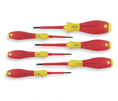 Wiha Insulated 6 pieces Torx Driver Set #5LW92- T8, T9, T10, T15, T20 &amp; T25