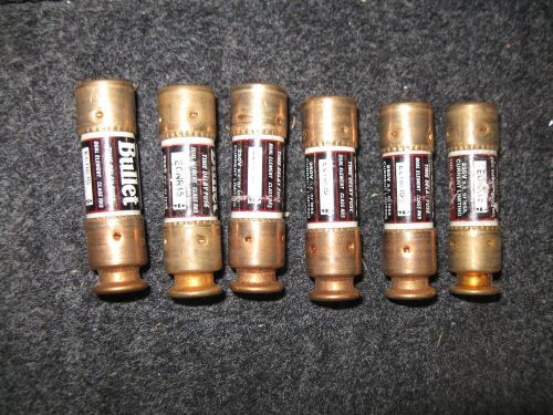 Bullet ECNR15- 15 Amp 250 Volt Fuses (lot of 6)