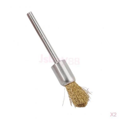 2x Mini Metal Crimped Wire Abrasive Derusting Grinding Brush Tool Motorcycle