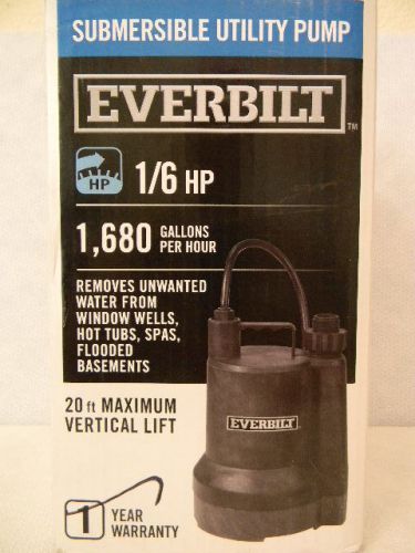 EVERBILT 1/6 HP SUBMERSIBLE UTILITY PUMP