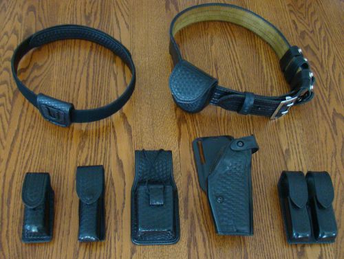 Safariland basketweave leather police duty gear for sale