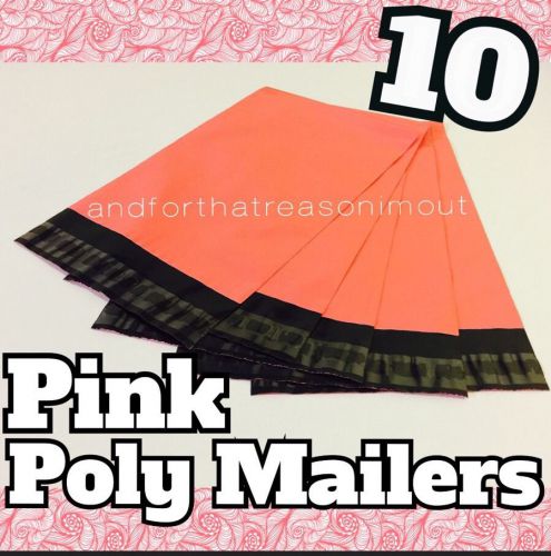 10 PINK Poly Mailers 6X9 Shipping Envelopes RED BLUE PINK WHITE PURPLE GREEN