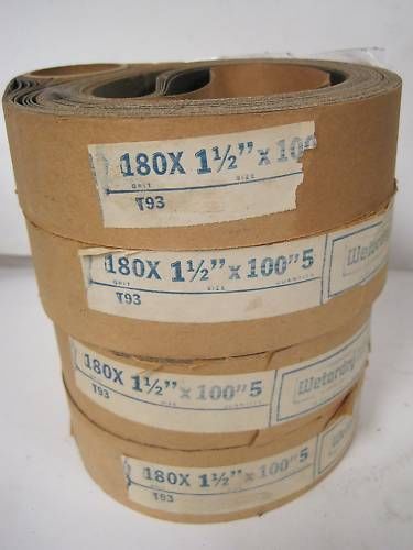 3M 1-1/2 x 100&#034; 180 Grit Wetordry Tri-M-Ite Cloth Belts Lot of 20