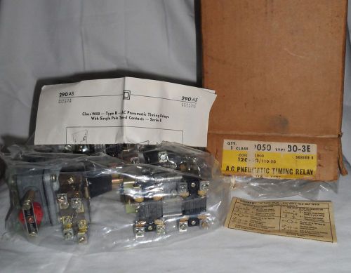 New in box old stock square d 9050 bo-3e ac pneumatic timing relay b0-3e for sale