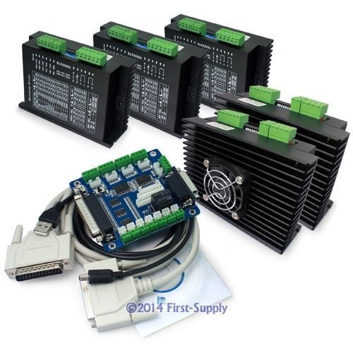 5x MA860H Stepper Motor Driver +1x Breakout Board + Connectors CNC Kit High 7.2A