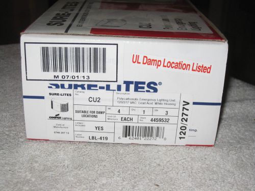 COOPER SURE-LITES CU2 EXIT EMERGENCY LIGHTING 120/277