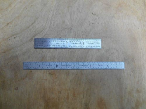 Vintage Starrett rule No.607 3&#034; and No.C316R 6&#034;