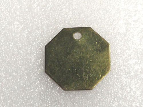 55 Octagon 1 1/2&#034; Blank Brass Tags