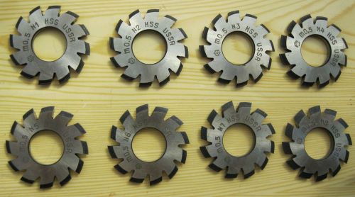 Involute Gear Cutter Set M0,5 25°  (?1-8)  .