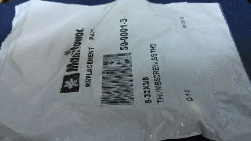 NEW In Baggie - Manitowoc - Thumbscrew SS THD 8-32 X 3/8 Long - 50-0001-3