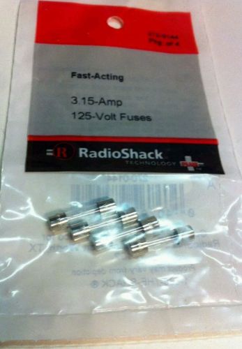 Fast-Acting 3.15-Amp 125-Volt Fuses #270-0144 By RadioShack