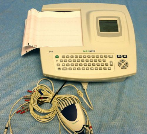 Welch Allyn CP100 EKG ECG Portable Network Able EKG machine w/ Cable &amp; Data Port