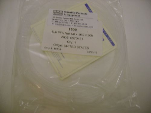 New  Scientific Products HPLC part #1509 Tub PFA 1/8x0.062x20ft