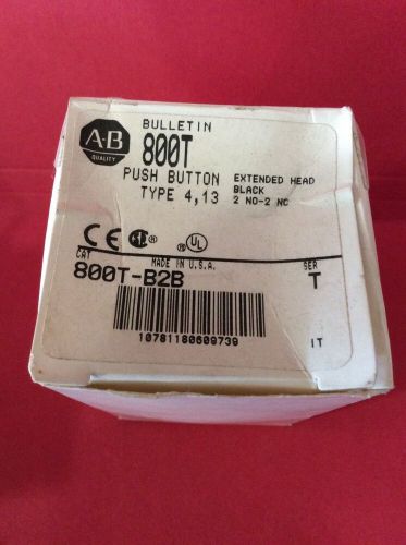 Allen Bradley Push Button 800T-B2B Ser T Black Type 4 13