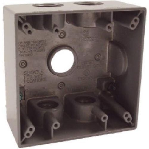 #5345-0 Grey Wp 2G Outlet Box Teddico/BWF Outlet Boxes TGB75-5V 087115190567