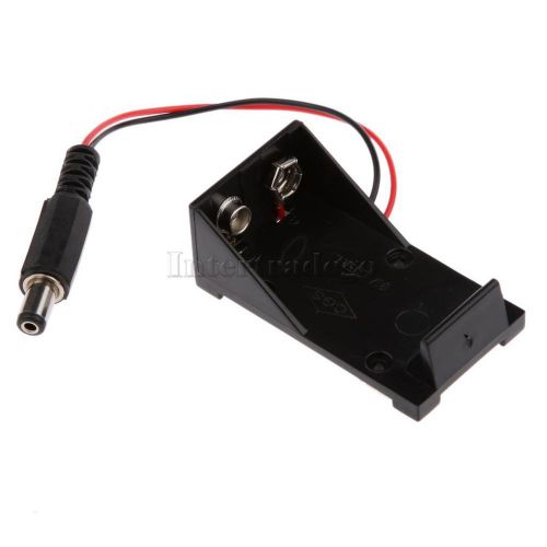 5.5*2.1mm 9V Battery Holder Battery Box Battery Case W/ DC Plug for Arduino