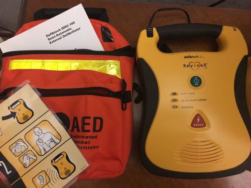 Defibtech Lifeline Debfibrillator DDU-100 Case, Pads, Prep Kit, Cintas Reviver